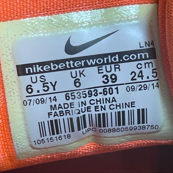 Nike Kobe 9 IX EM Deep Garnet GS Hyper Crimson 653593-601 Size 6.5Y Womens 8 - Picture 6 of 7